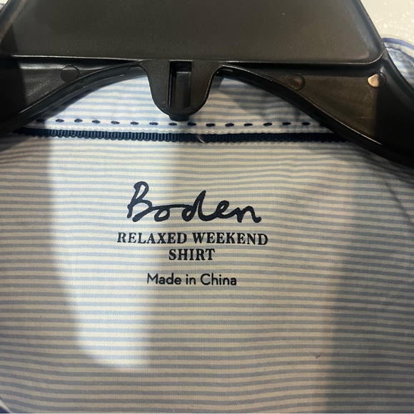 Boden Long Sleeve Casual Polka Dot Button Down Shirt Size 10 - Picture 8 of 8